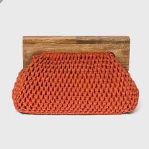 Crochet Orange Clutch